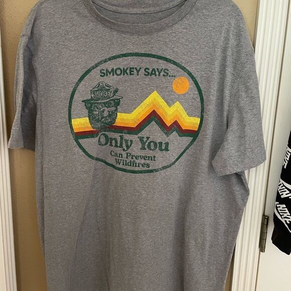 Smokey The Bear Only You Can Prevent Forest Fires Mens XXL Shirt - Picture 8 of 11